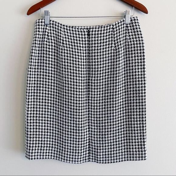 Jones New York houndstooth tweed pencil skirt size 10 Petite NEW - Picture 9 of 13